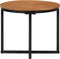vidaXL - Salontafel - 35x35x30 - cm - massief - acaciahout - en - ijzer