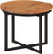 vidaXL - Salontafel - 35x35x30 - cm - massief - acaciahout - en - ijzer