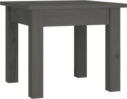 vidaXL - Salontafel - 35x35x30 - cm - massief - grenenhout - grijs