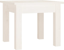 vidaXL - Salontafel - 35x35x30 - cm - massief - grenenhout - wit