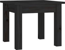 vidaXL - Salontafel - 35x35x30 - cm - massief - grenenhout - zwart