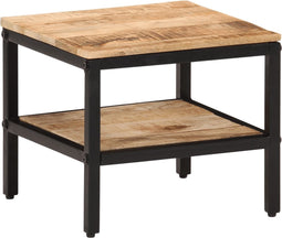 vidaXL - Salontafel - 35x35x30 - cm - massief - ruw - mangohout