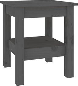 vidaXL - Salontafel - 35x35x40 - cm - massief - grenenhout - grijs