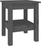vidaXL - Salontafel - 35x35x40 - cm - massief - grenenhout - grijs