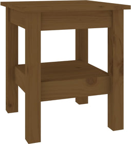 vidaXL - Salontafel - 35x35x40 - cm - massief - grenenhout - honingbruin