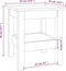 vidaXL - Salontafel - 35x35x40 - cm - massief - grenenhout - wit