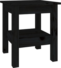 vidaXL - Salontafel - 35x35x40 - cm - massief - grenenhout - zwart
