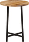 vidaXL - Salontafel - 35x35x45 - cm - massief - mangohout - en - ijzer