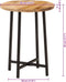 vidaXL - Salontafel - 35x35x45 - cm - massief - mangohout - en - ijzer