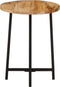 vidaXL - Salontafel - 35x35x45 - cm - massief - mangohout - en - ijzer