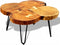 vidaXL - Salontafel - 4 - boomstammen - 35 - cm - massief - sheeshamhout