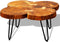 vidaXL - Salontafel - 4 - boomstammen - 35 - cm - massief - sheeshamhout