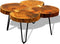 vidaXL - Salontafel - 4 - boomstammen - 35 - cm - massief - sheeshamhout