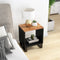 vidaXL - Salontafel - 40x31x46 - cm - massief - acaciahout - en - bewerkt - hout