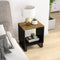 vidaXL - Salontafel - 40x31x46 - cm - massief - mangohout - en - bewerkt - hout