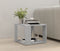 vidaXL - Salontafel - 40x40x30 - cm - bewerkt - hout - betongrijs