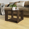 vidaXL - Salontafel - 40x40x30 - cm - bewerkt - hout - bruin - eikenkleur