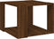 vidaXL - Salontafel - 40x40x30 - cm - bewerkt - hout - bruin - eikenkleur