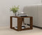 vidaXL - Salontafel - 40x40x30 - cm - bewerkt - hout - bruin - eikenkleur