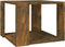 vidaXL - Salontafel - 40x40x30 - cm - bewerkt - hout - gerookt - eikenkleurig