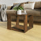 vidaXL - Salontafel - 40x40x30 - cm - bewerkt - hout - gerookt - eikenkleurig