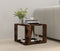 vidaXL - Salontafel - 40x40x30 - cm - bewerkt - hout - gerookt - eikenkleurig