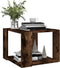 vidaXL - Salontafel - 40x40x30 - cm - bewerkt - hout - gerookt - eikenkleurig