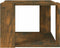 vidaXL - Salontafel - 40x40x30 - cm - bewerkt - hout - gerookt - eikenkleurig