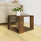 vidaXL - Salontafel - 40x40x30 - cm - bewerkt - hout - gerookt - eikenkleurig