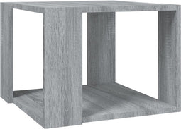 vidaXL - Salontafel - 40x40x30 - cm - bewerkt - hout - grijs - sonoma - eikenkleurig
