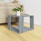 vidaXL - Salontafel - 40x40x30 - cm - bewerkt - hout - grijs - sonoma - eikenkleurig