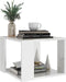 vidaXL - Salontafel - 40x40x30 - cm - bewerkt - hout - hoogglans - wit