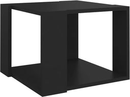 vidaXL - Salontafel - 40x40x30 - cm - bewerkt - hout - zwart