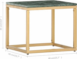 vidaXL - Salontafel - 40x40x35 - cm - echt - steen - met - marmeren - textuur - groen