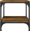vidaXL - Salontafel - 40x40x40 - cm - bewerkt - hout - gerookt - eikenkleurig