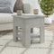 vidaXL - Salontafel - 40x40x42 - cm - bewerkt - hout - betongrijs