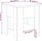 vidaXL - Salontafel - 40x40x42 - cm - bewerkt - hout - betongrijs