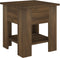 vidaXL - Salontafel - 40x40x42 - cm - bewerkt - hout - bruin - eikenkleur