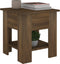 vidaXL - Salontafel - 40x40x42 - cm - bewerkt - hout - bruin - eikenkleur