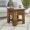 vidaXL - Salontafel - 40x40x42 - cm - bewerkt - hout - gerookt - eikenkleurig