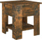 vidaXL - Salontafel - 40x40x42 - cm - bewerkt - hout - gerookt - eikenkleurig