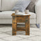 vidaXL - Salontafel - 40x40x42 - cm - bewerkt - hout - gerookt - eikenkleurig