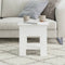vidaXL - Salontafel - 40x40x42 - cm - bewerkt - hout - hoogglans - wit