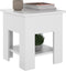 vidaXL - Salontafel - 40x40x42 - cm - bewerkt - hout - hoogglans - wit