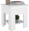 vidaXL - Salontafel - 40x40x42 - cm - bewerkt - hout - wit