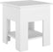 vidaXL - Salontafel - 40x40x42 - cm - bewerkt - hout - wit