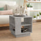 vidaXL - Salontafel - 40x40x43 - cm - bewerkt - hout - betongrijs