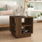 vidaXL - Salontafel - 40x40x43 - cm - bewerkt - hout - bruin - eikenkleur