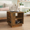 vidaXL - Salontafel - 40x40x43 - cm - bewerkt - hout - gerookt - eikenkleurig