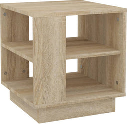 vidaXL - Salontafel - 40x40x43 - cm - bewerkt - hout - sonoma - eikenkleurig